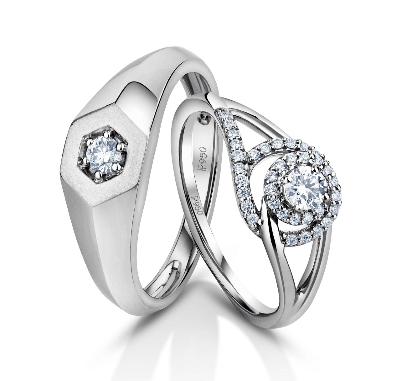 Fashion story Stylish Couple rings for Lovers, Platinum Plated Silver  Crystal Elegant Couple Rings with Beautiful Diamond stone Rings for Men and  Women Alloy Crystal Silver Plated Ring Set Price in India -