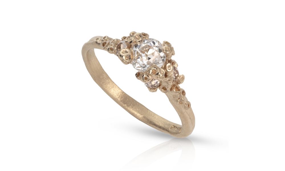 One-Of-A-Kind Sweet Solitaire antique diamond ring. By Ami Pepper