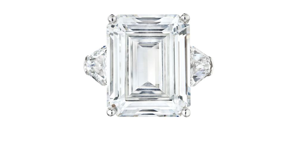 A 20.54-carat diamond ring. Estimate: $1,200,000–$1,800,000