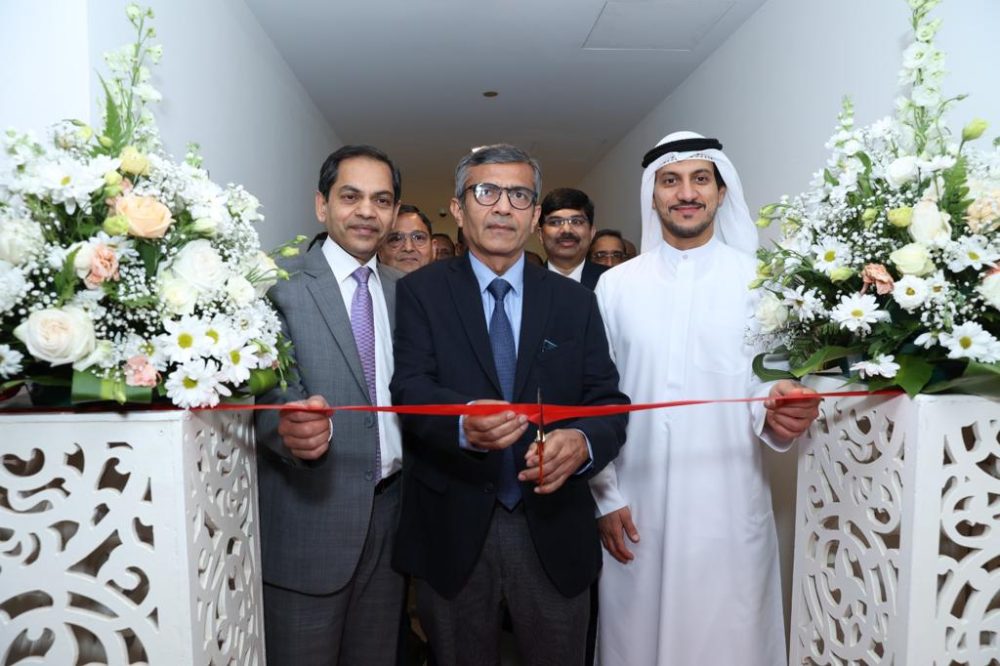 Rajesh Kumar Singh (centre), Secretary, DPIIT, Ministry of Commerce & Industry along with H.E. Juma Mohammed Al-Kait (right), Assistant Undersecretary for International Trade, Ministry of Economy, UAE and Sunjay Sudhir (left), Ambassador of India to the UAE, inaugurating the IJEX in Dubai, UAE. Also visible are Kirit Bhansali, Vice Chairman, GJEPC and Dr. Srikar Reddy, Joint Secretary, Ministry of Commerce & Industry, Government of India.