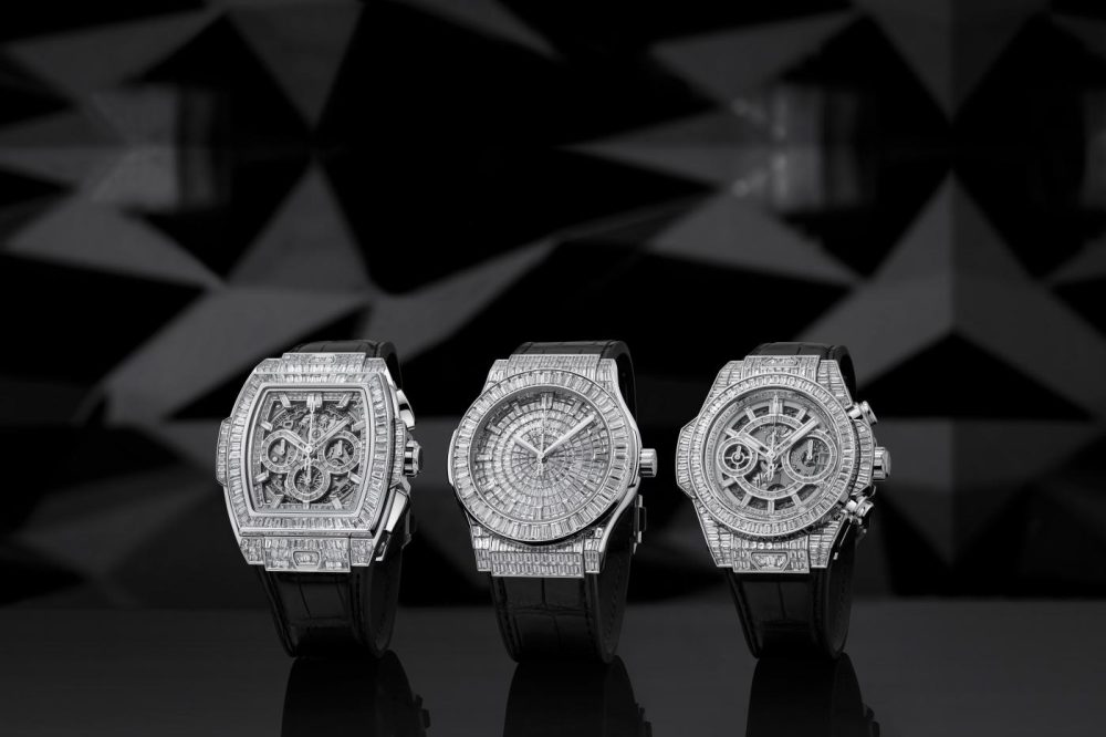 Hublot diamond dial watches, gem-set by Pierre Salanitro