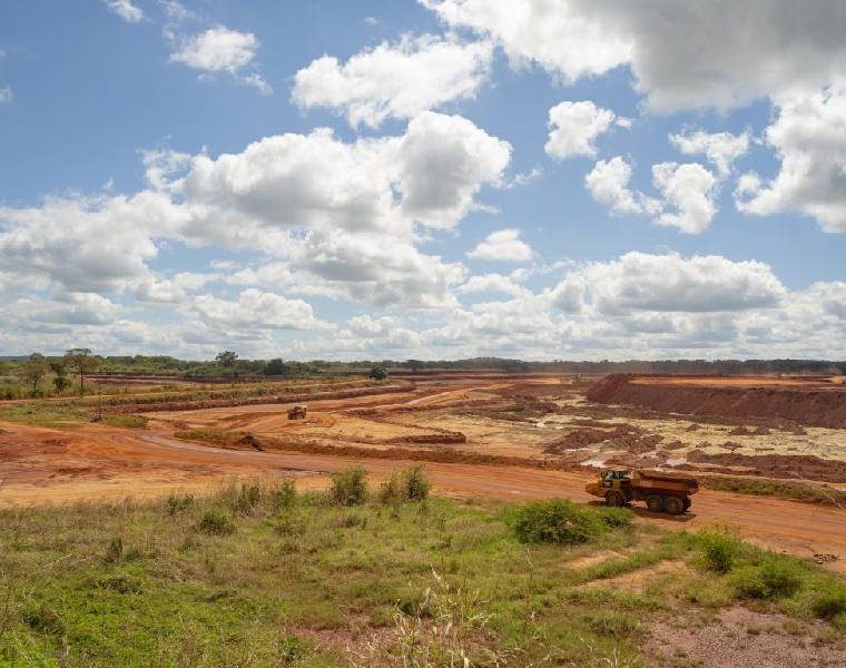 Open pit mine at Montepuez Ruby Mining, Mozambique